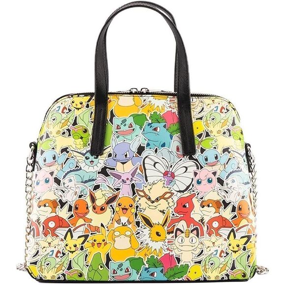 LOUNGEFLY POKEMON RAINBOW OMBRE CROSSBODY PURSE with STRAP - Picture 2 of 5